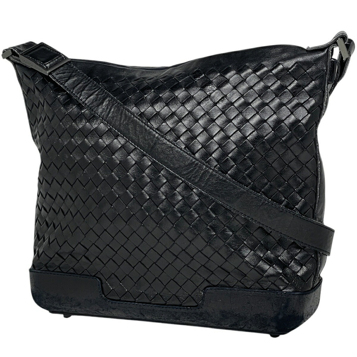 Bottega Veneta Shoulder Bag Leather Black Bottega Veneta Shoulder Bag Leather Black